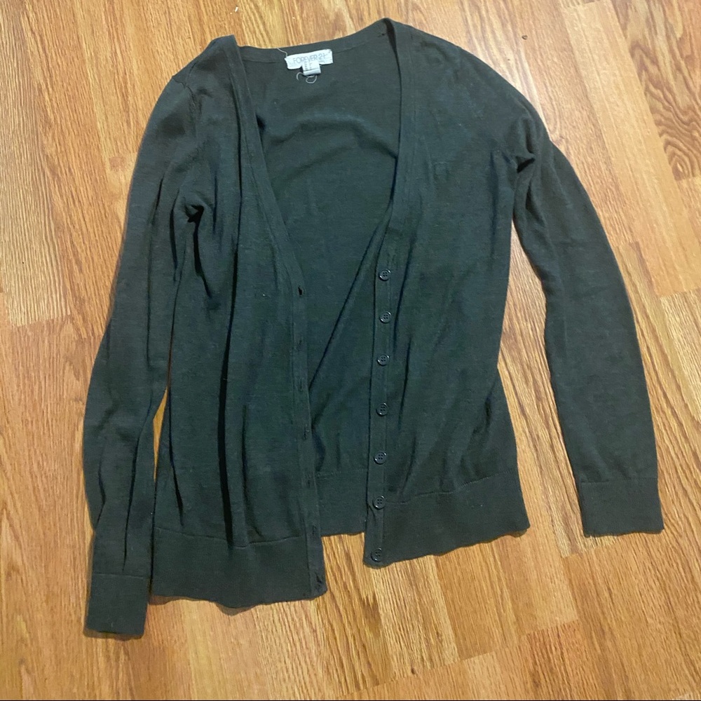 Olive Green Cardigan